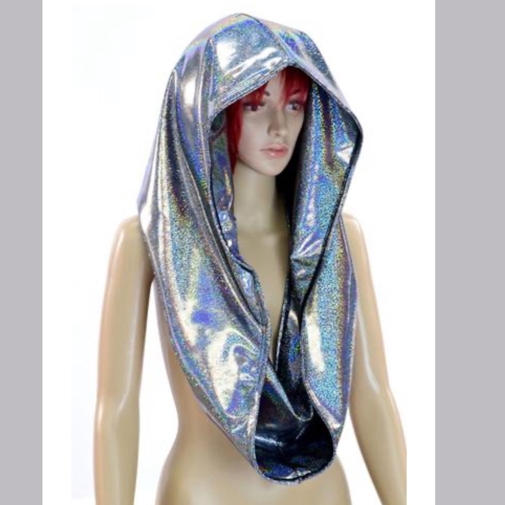 Coquetry Clothing Silver Iridescent Hood